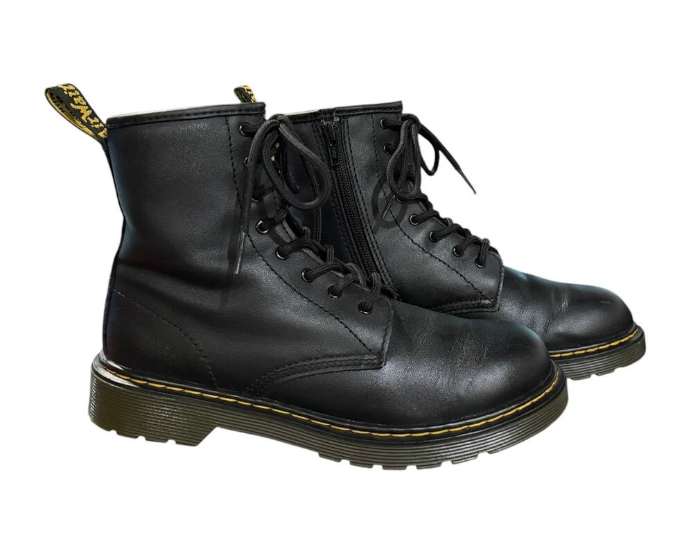 Dr. Martens 1460 Smooth Leather Lace Up Boots Black Women’s 6 Grunge Goth Moto